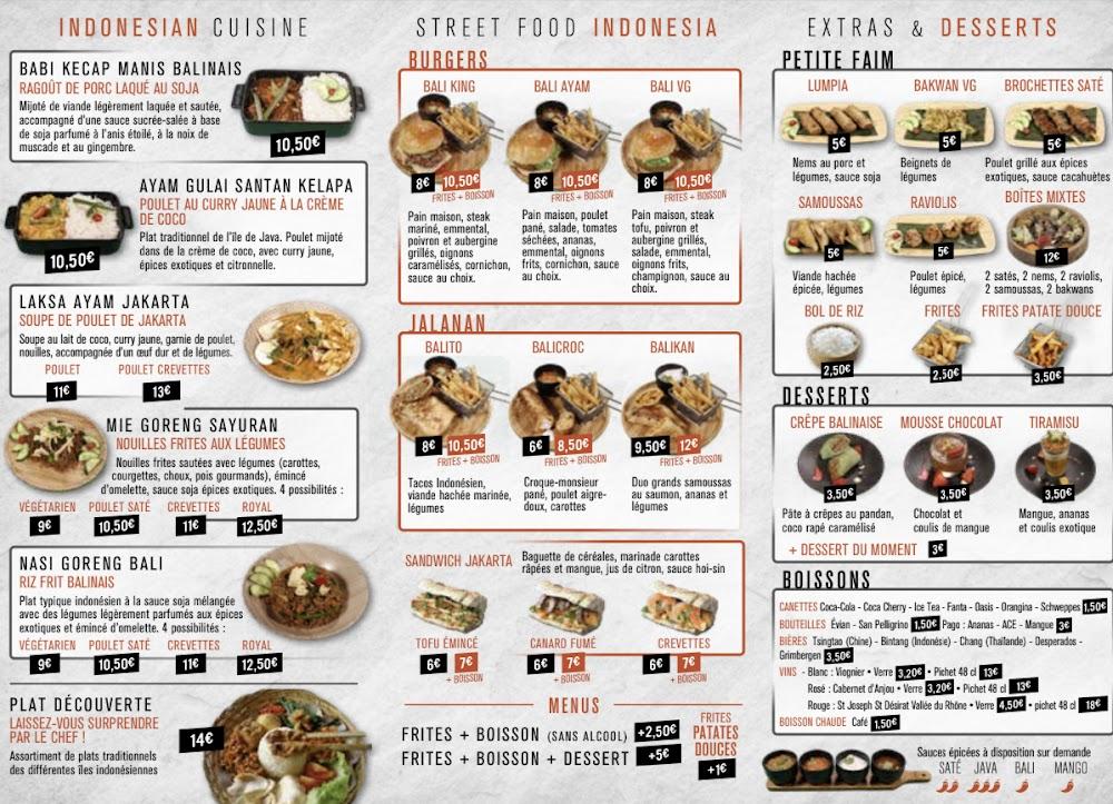 BALI TAKE AWAY - Menu Image 1